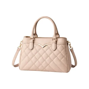 Newbags Discount Inc Quilted Beige Satchel Handbag Luxury Style Bag