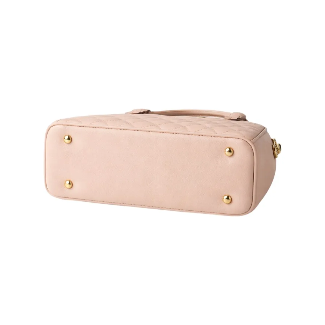 Newbags Discount Inc Quilted Beige Satchel Handbag Luxury Style Bag - Image 4