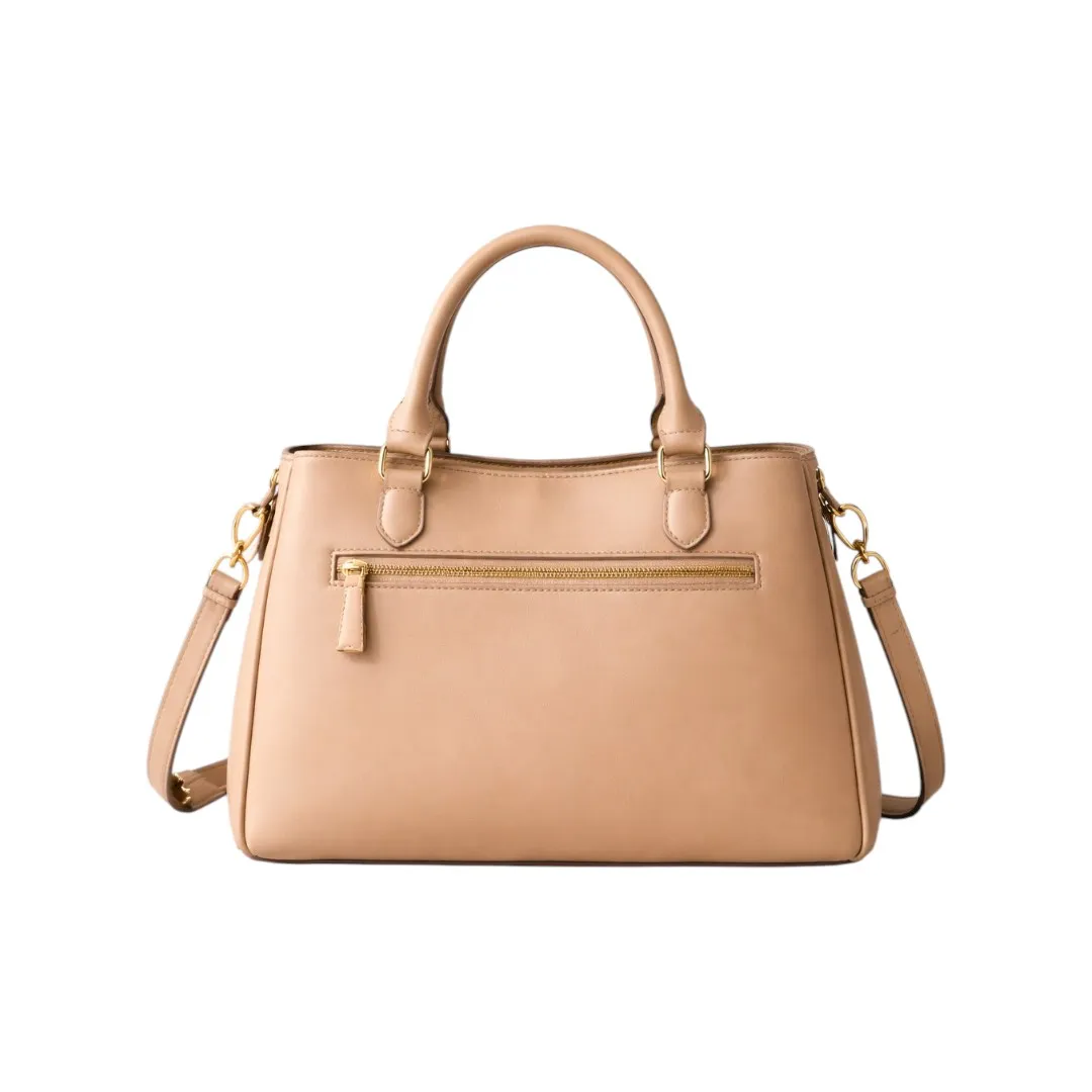 Newbags Discount Inc Elegant Beige Satchel Handbag Top Handle Bag - Image 3